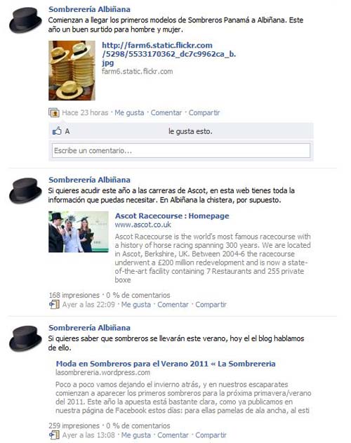 albinana_facebook1 Página de Sombrerería Albiñana en Facebook