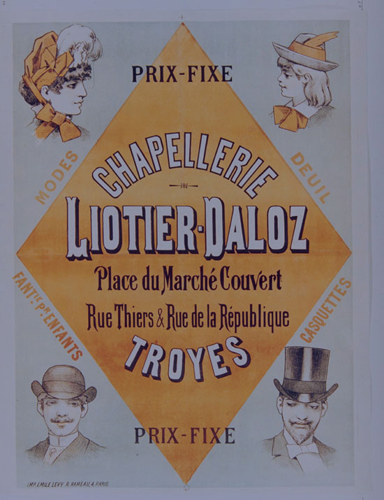 Anuncio de Sombrerería en París