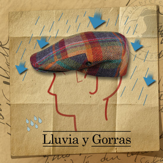 Lluvia y gorras