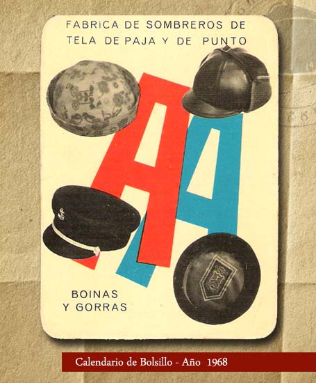 Fábrica de Sombreros - Calendario de bolsillo
